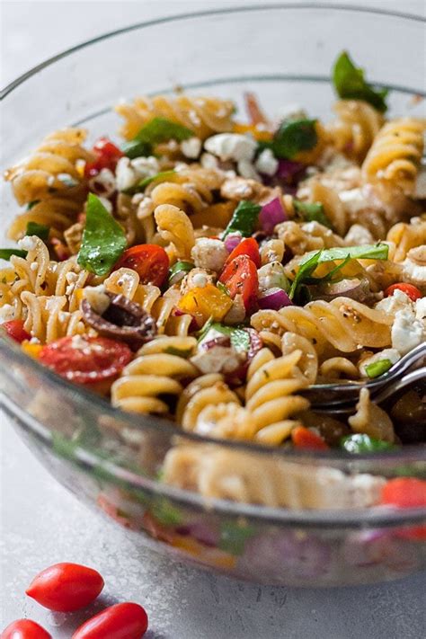 Maybe you would like to learn more about one of these? Simple Greek Summer Pasta Salad - Hungry by Nature