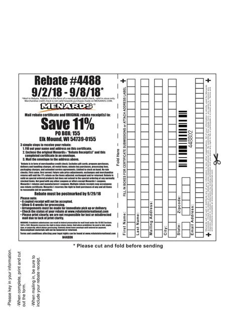 Menards Rebate Forms 48221