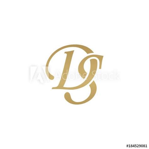 Initial Letter Ds Overlapping Elegant Monogram Logo Luxury Golden