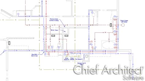 Creating Gas Hvac And Plumbing Lines In A Floor Plan