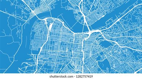 Urban Vector City Map Louisville Kentucky Stock Vector Royalty Free