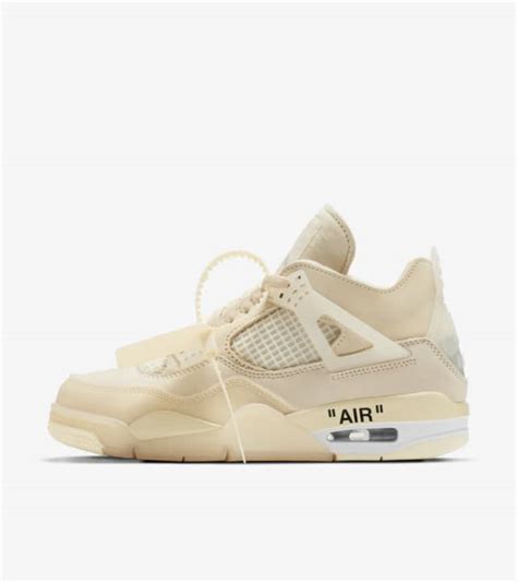 Off White X Air Jordan 4 Sail Feminino