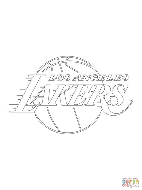 Los Angeles Lakers Logo Coloring Page Free Printable Coloring Pages