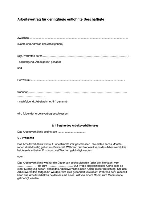 Mit unserer vorlage haben sie die gewissheit, dass sie ein einwandfreies schreiben verschickt haben, welches den derzeitigen bestimmungen entspricht. Auf der sicheren Seite mit Minijob Arbeitsverträgen