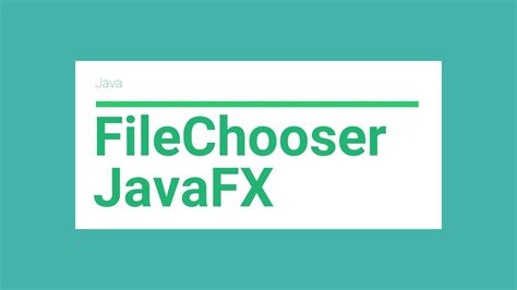 FileChooser Con JavaFX Y MySQL YouTube