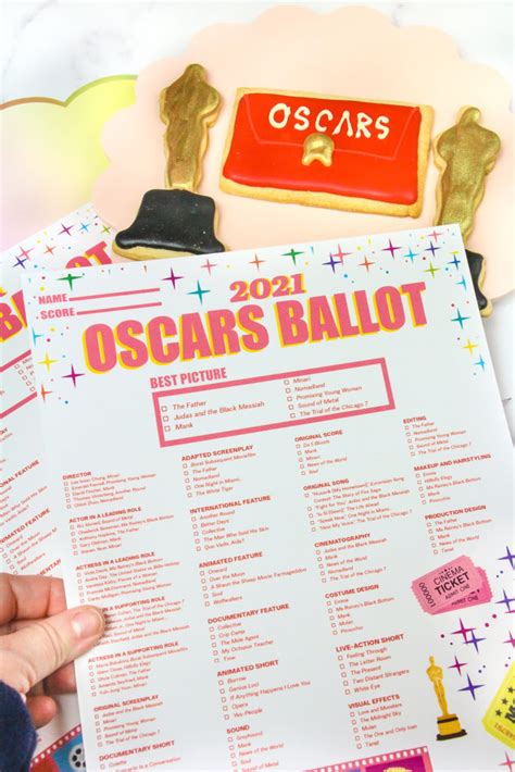 2021 Free Printable Oscars Ballot ⋆ Brite And Bubbly