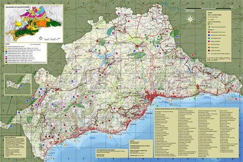 Mapa De Lugares De Interés Geológico De La Provincia De Málaga