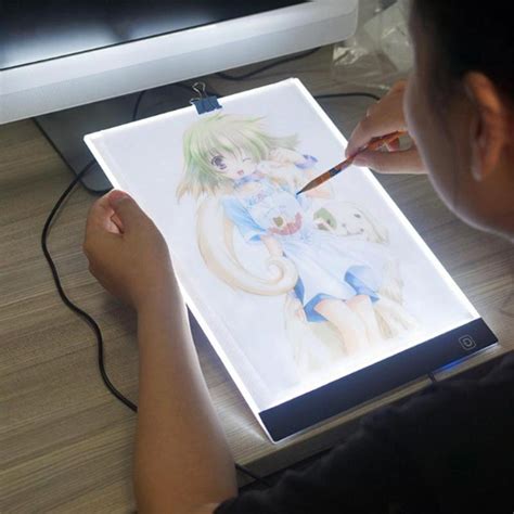 Led light drawing tablet for children a4 magic pad sketch sign mirror copy tablet digital dimming air flow tracing board for kid. A4 LED Digital Graphic Tablet A4 LED Artist Thin Art ...