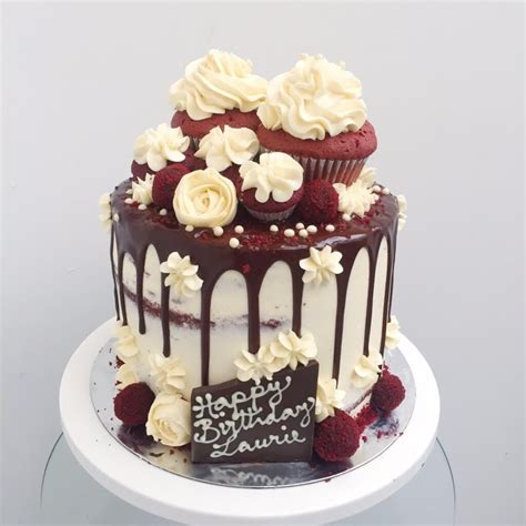 Happy Birthday Red Velvet Cake Designs Kueh Apem