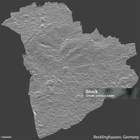 Vetores De Mapa De Relevo Topográfico De Recklinghausen Alemanha E Mais