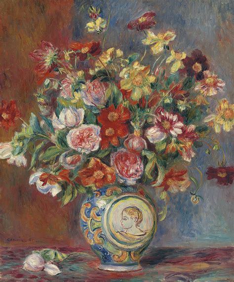 Pierre Auguste Renoir 1841 1919 Vase De Fleurs Christies