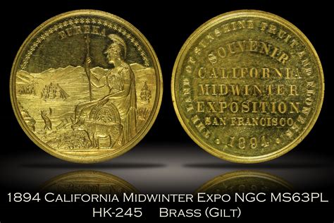 Michael Kittle Rare Coins 1894 California Midwinter Expo Medal Hk 245