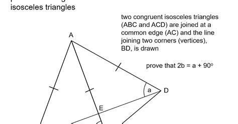 MEDIAN Don Steward Mathematics Teaching Isosceles Triangle Proofs