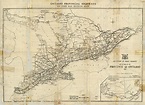First official Road Map of Ontario, 1923. Ontario Provincial Highways ...