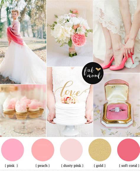 pink and gold wedding colors palette raspberry wedding color schemes