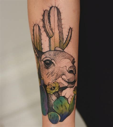 Joanna Swirska Dzo Lama Llama Tattoo Llama Tattoo Cactus Tattoo Tattoos