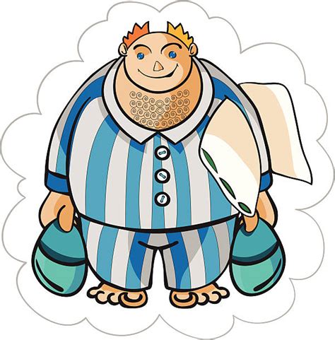 Fat Man Sleeping Cartoon Illustrations Royalty Free Vector Graphics