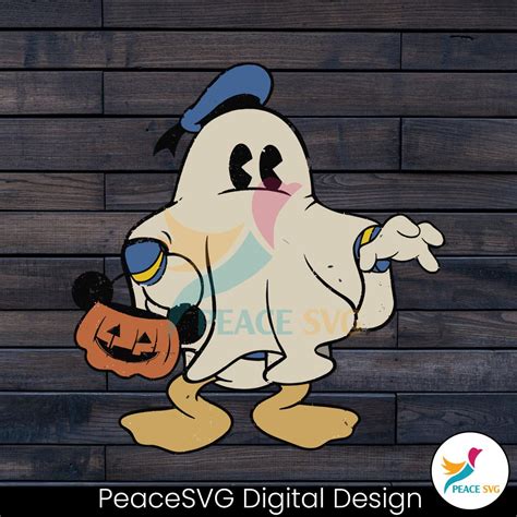 Donald Duck Ghost Disney Spooky Season Svg Graphic File Peacesvg
