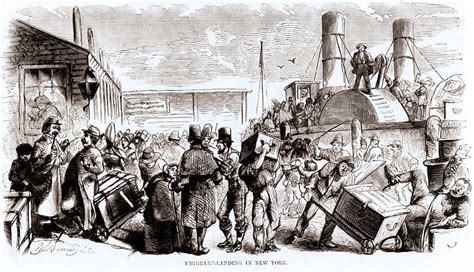 Immigrants Landing In New York 1858 House Divided
