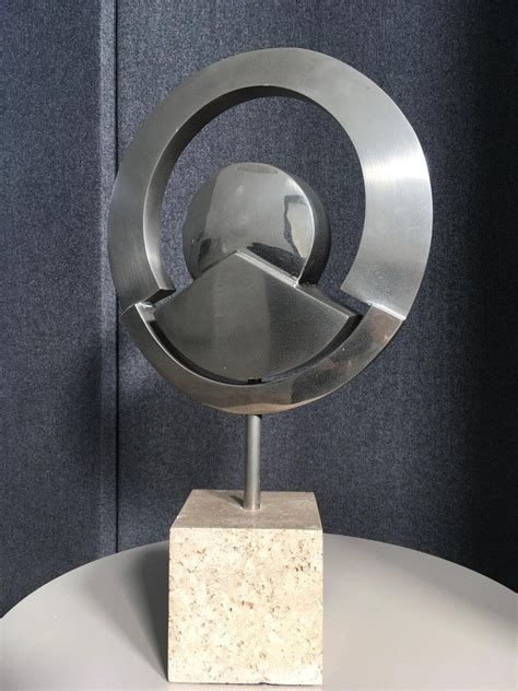 Carmelo Cappello Circular Mid Century Nickeled Bronze Italian Modern