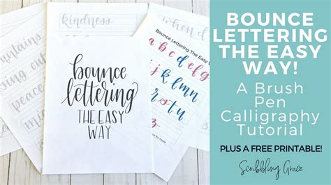 Bounce Lettering The Easy Way Brush Pen Calligraphy Tutorial Plus A