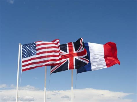 Usa Vs France Flag / France Flag Combined With American Flag Stock