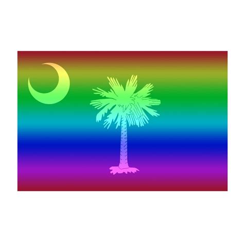 South Carolina Gay Pride Rainbow State Flag Reflective Etsy