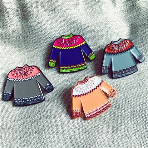 Sweater Knitter Enamel Pins Tribe Yarns London Tribeyarns