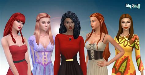 Mystufforigin Long Hair Pack 12 Sims 4 Hairs