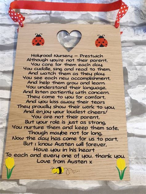 leaving nursery poem personalised thank you teacher t etsy