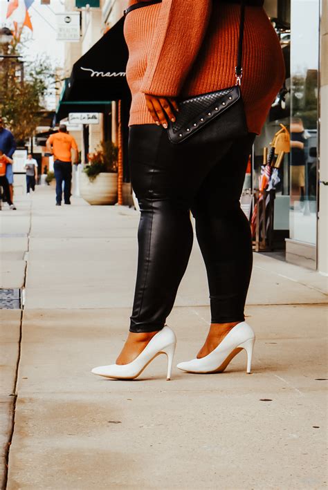 Plus Size Outfits Faux Leather Pants From Head To Curve