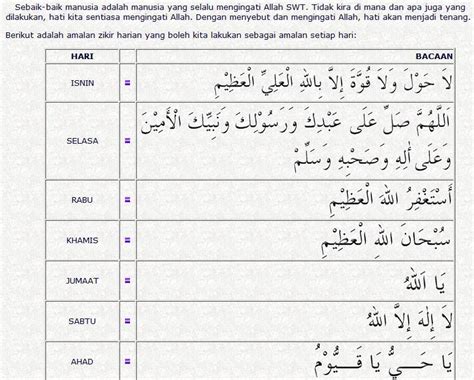 Amalan zikir harian is free education app, developed by saiko tech. Catatan Cacamerba Seorang Aku: Amalan Zikir Harian