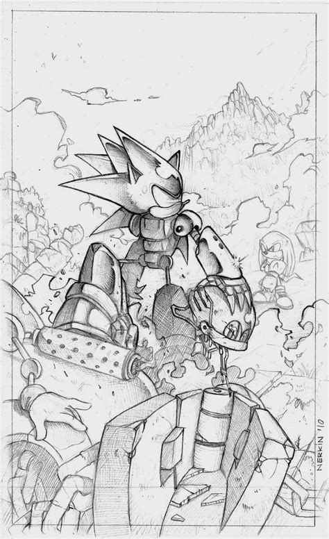 Mecha Sonic Sketch By Nerkin On Deviantart