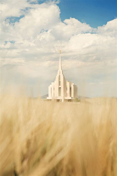 The Entire Rexburg Idaho Temple Including A Wheat Field Lds Temple