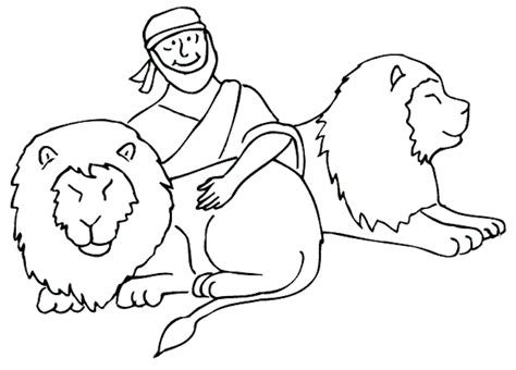 Daniel In The Lions Den Color Page