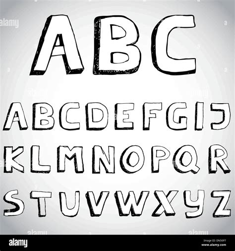 Hand Drawn Alphabet Hi Res Stock Photography And Images Alamy