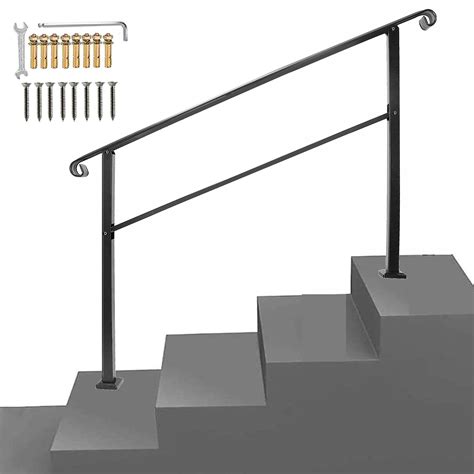Buy 5 Steps Handrails For Outdoor Steps Wrought Iron Handrail Fits 1