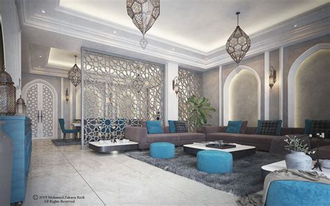 Arabic Modern Interior On Behance In 2020 Luxury House Interior Design Living Room Design