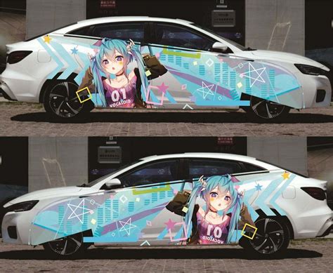 Anime Itasha Zero Two Car Wrap Door Side Fit With Any Cars Vinyl