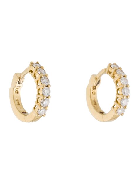 Roberto Coin K Diamond Inside Out Hoop Earrings K White Gold Hoop