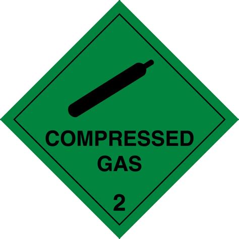 Compressed Gas 2 Labels - from Key Signs UK