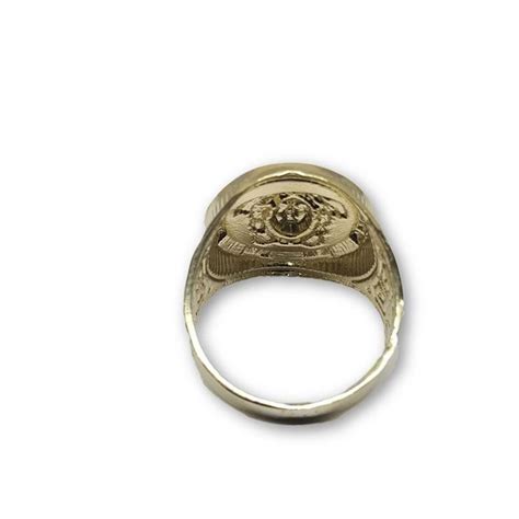 10k Yellow Gold Versace Ring For Mens Rings