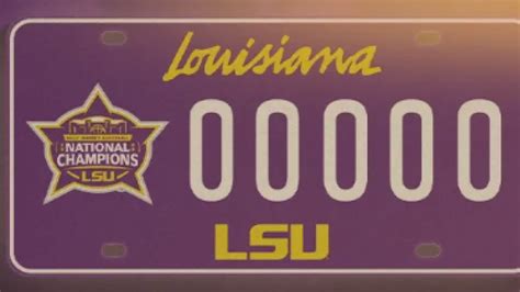 License Plate To Honor Lsu Womens Basketball 2023 Ncaa Champ