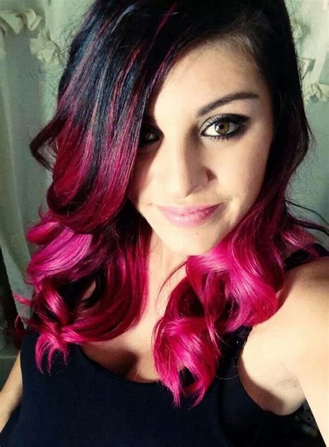 Ombre Hot Pink Hair Color