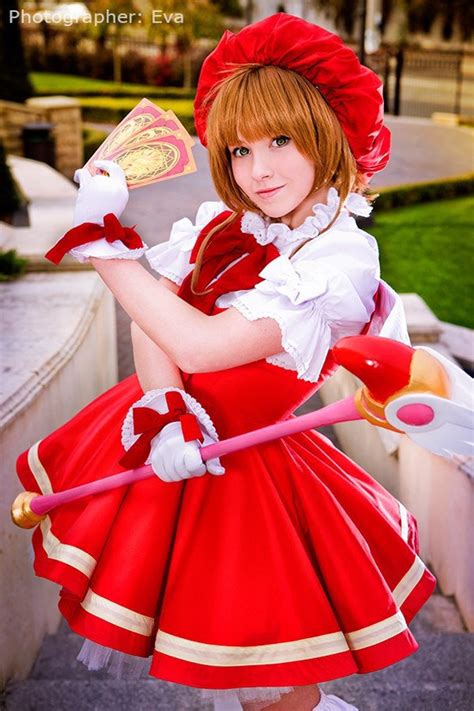 Anime Sakura Cardcaptor 1 Op Red Dress Cosplay Costume Etsy Canada