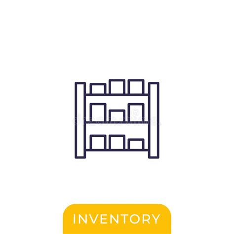 Inventory Vector Icon Isolated On White Stock Vector Illustration Of