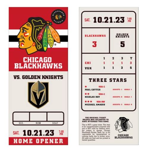 Blackhawks Become 1st Team To Offer Commemorative Tickets To Every Game