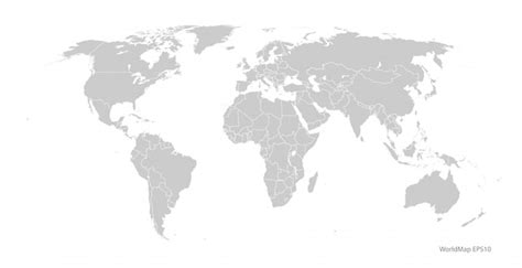 Premium Vector Gray World Map