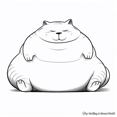 Fat Cat Coloring Pages Free And Printable