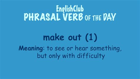 Make Out 1 Vocabulary Englishclub